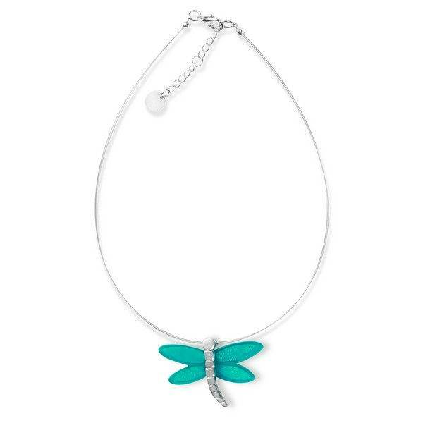Teal Dragonfly Pendant