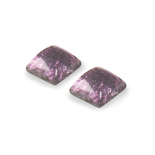 Aubergine Antique Square Large Stud Earrings | The Jewellery Stop