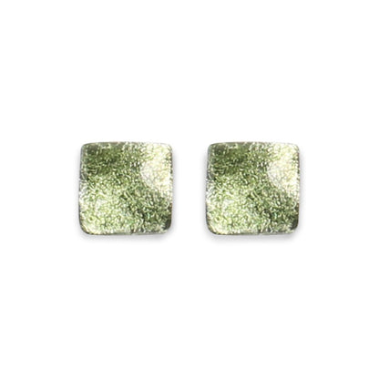 Moss Antique Square Large Stud Earrings | The Jewellery Stop