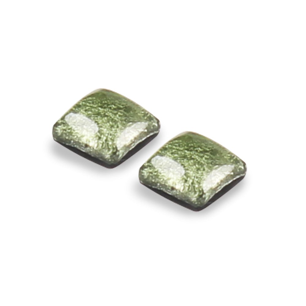 Moss Antique Square Large Stud Earrings | The Jewellery Stop