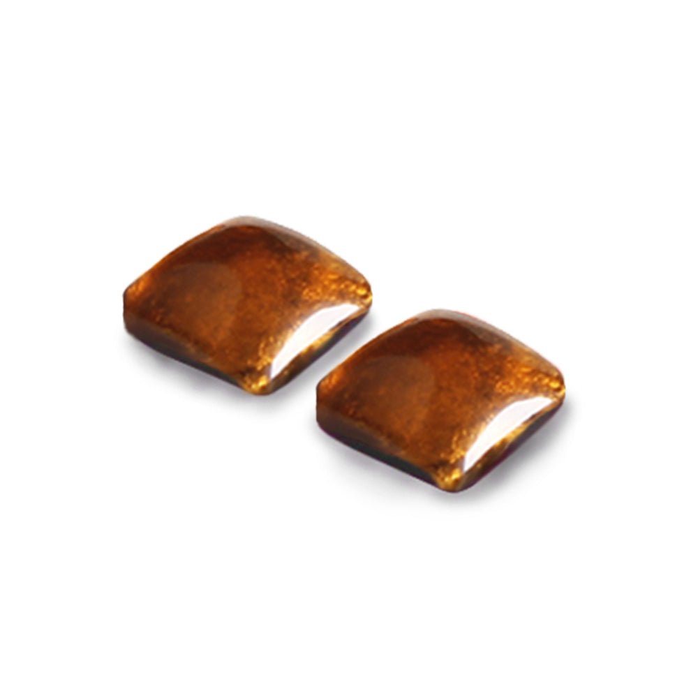 Mustard Antique Square Large Stud Earrings | The Jewellery Stop