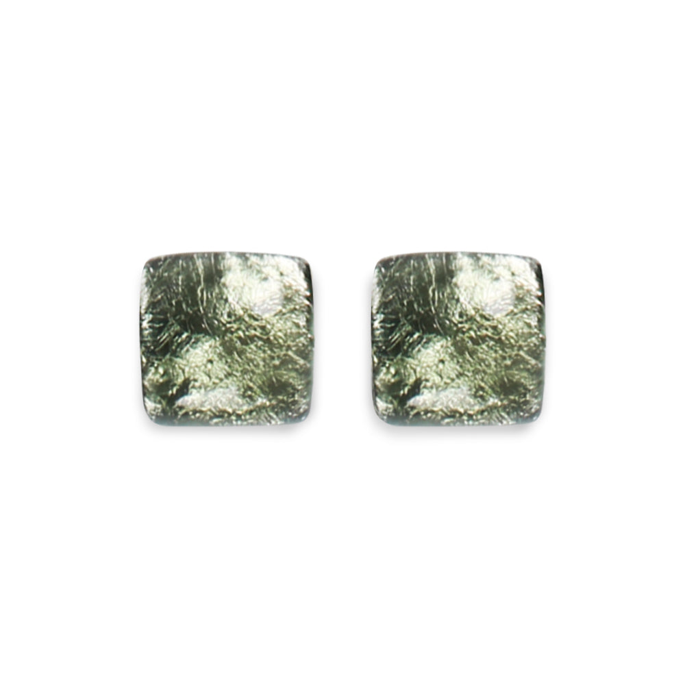 Pear Antique Square Large Stud Earrings