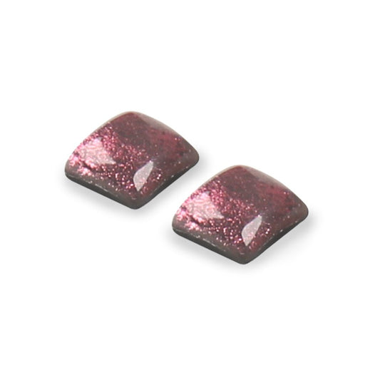 Raspberry Antique Square Large Stud Earrings | The Jewellery Stop