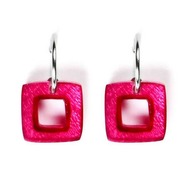 Pink Cubes Creole Earrings | The Jewellery Stop