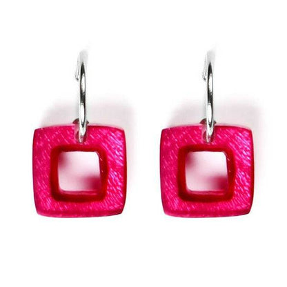 Pink Cubes Creole Earrings | The Jewellery Stop
