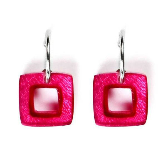 Pink Cubes Creole Earrings | The Jewellery Stop