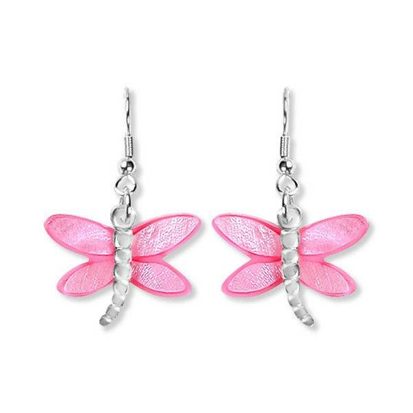 Rose Dragonfly Fish Hook Earrings | The Jewellery Stop