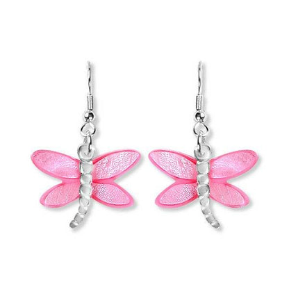 Rose Dragonfly Fish Hook Earrings | The Jewellery Stop