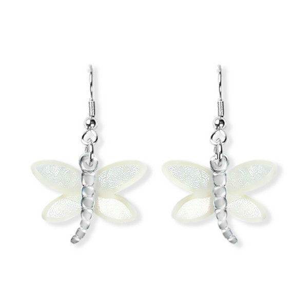 Silver Dragonfly Fish Hook Earrings | The Jewellery Stop