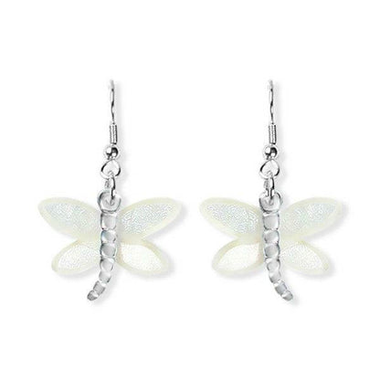 Silver Dragonfly Fish Hook Earrings | The Jewellery Stop