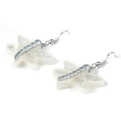 Silver Dragonfly Fish Hook Earrings | The Jewellery Stop