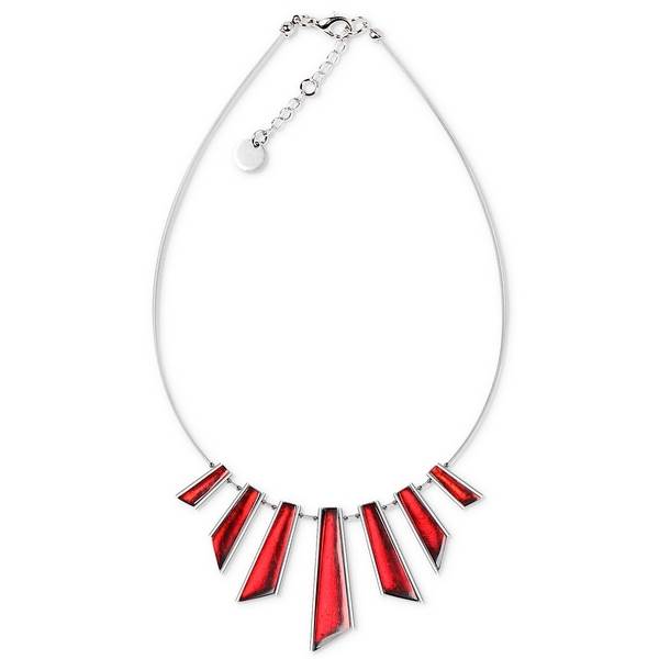 Red Deco Stripe Necklace