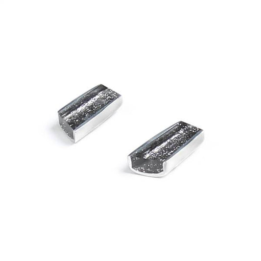 Grey Deco Stripe Stud Earrings | The Jewellery Stop