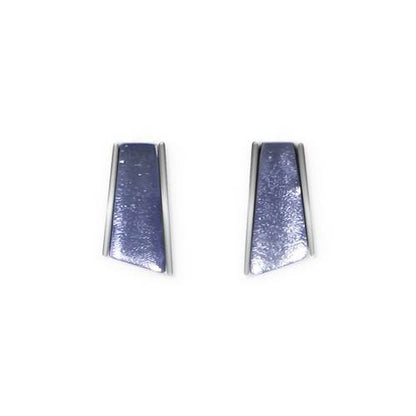 Lilac Deco Stripe Stud Earrings