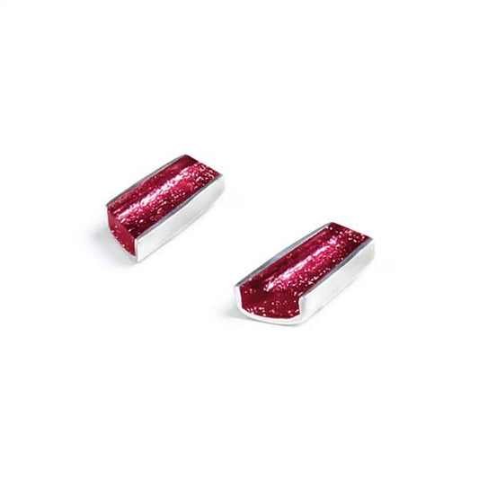 Pink Deco Stripe Stud Earrings | The Jewellery Stop