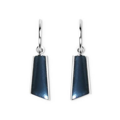 Denim Deco Stripe Creole Earrings | The Jewellery Stop