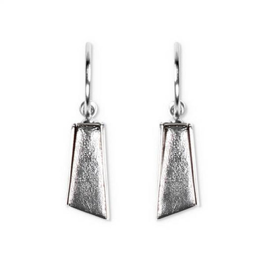 Grey Deco Stripe Creole Earrings | The Jewellery Stop