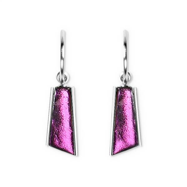 Purple Deco Stripe Creole Earrings | The Jewellery Stop
