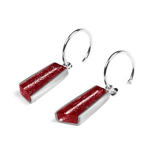 Rose Deco Stripe Creole Earrings | The Jewellery Stop