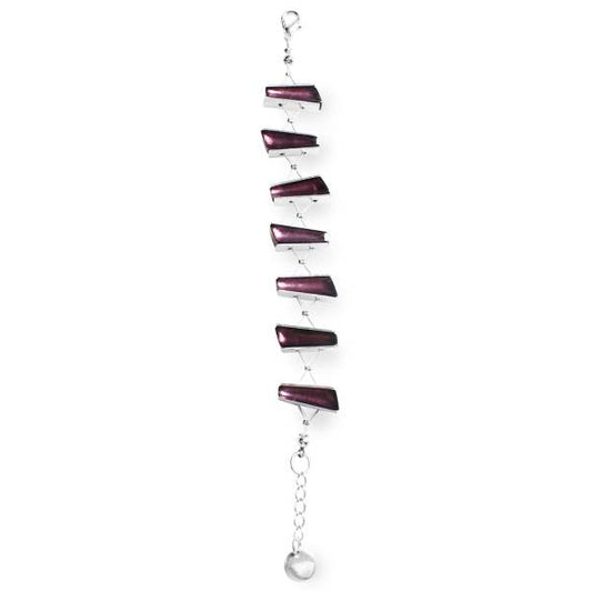 Aubergine Deco Stripe Bracelet | The Jewellery Stop