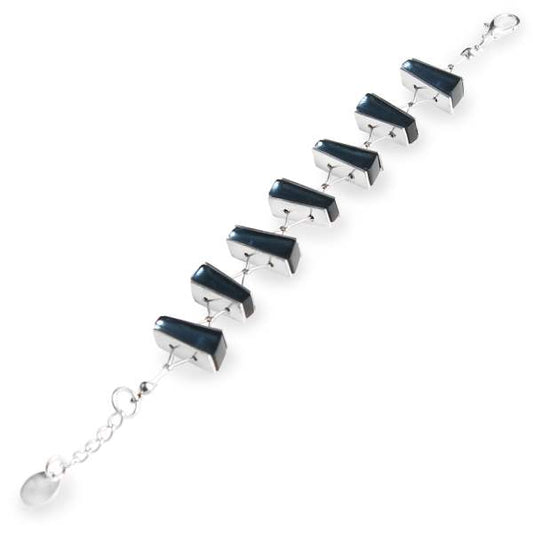 Denim Deco Stripe Bracelet | The Jewellery Stop