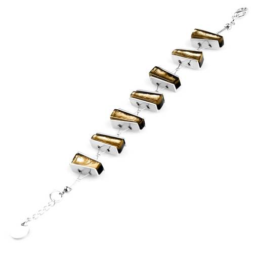 Gold Deco Stripe Bracelet | The Jewellery Stop