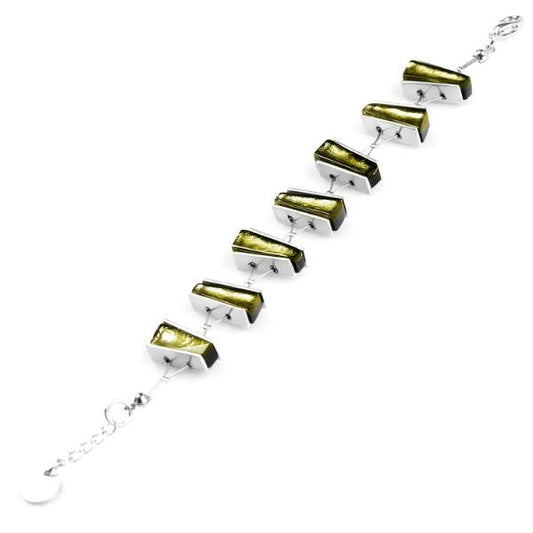 Green Deco Stripe Bracelet | The Jewellery Stop