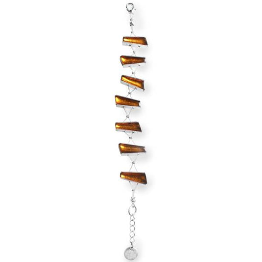 Mustard Deco Stripe Bracelet | The Jewellery Stop