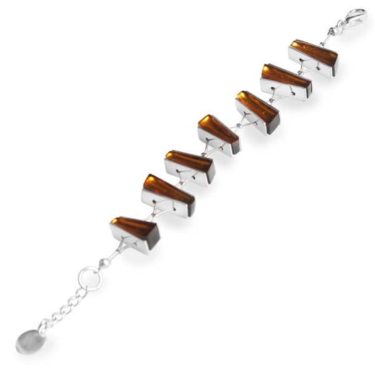 Mustard Deco Stripe Bracelet | The Jewellery Stop