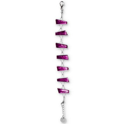 Purple Deco Stripe Bracelet | The Jewellery Stop