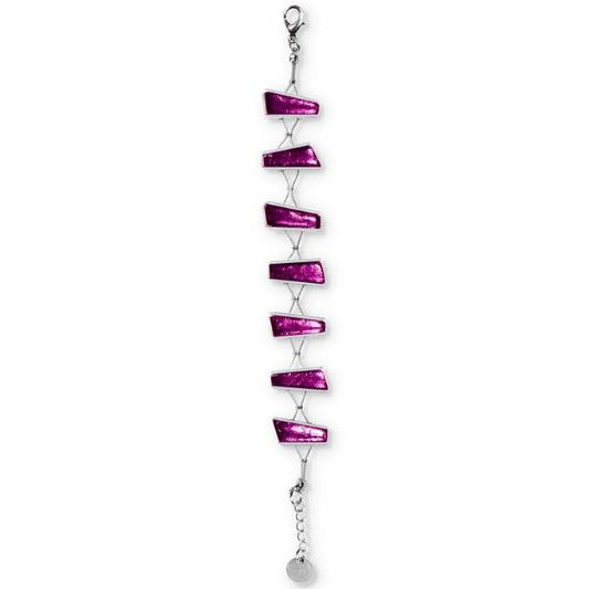 Purple Deco Stripe Bracelet | The Jewellery Stop