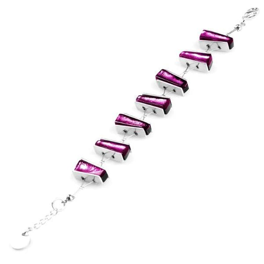 Purple Deco Stripe Bracelet | The Jewellery Stop
