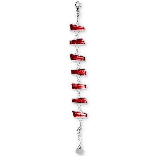 Red Deco Stripe Bracelet | The Jewellery Stop