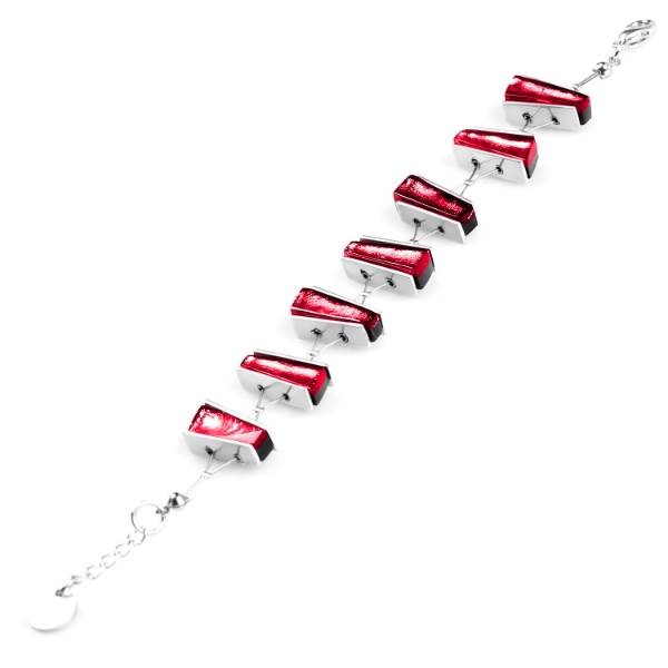 Red Deco Stripe Bracelet | The Jewellery Stop