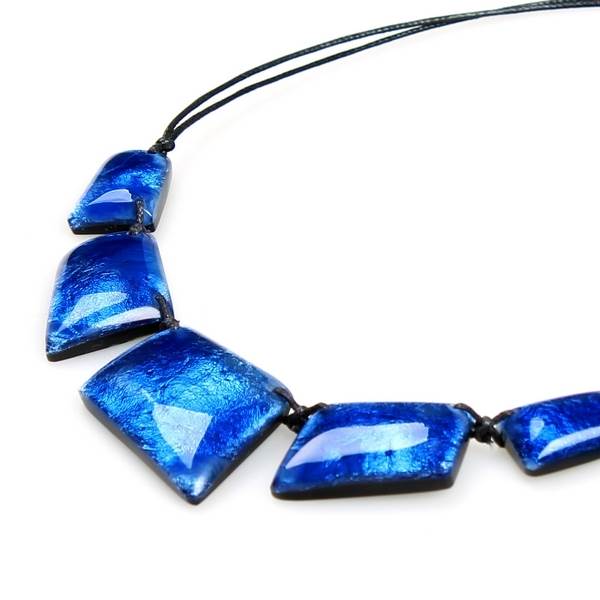 Blue Patchwork Necklace