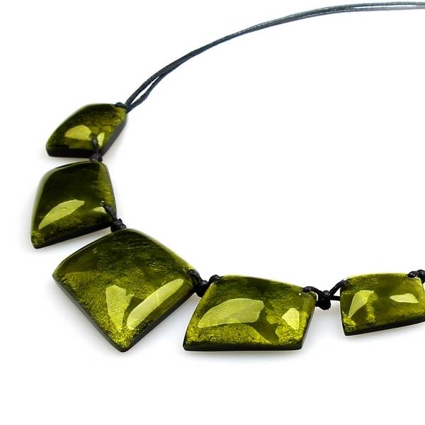 Olive Patchwork Necklace
