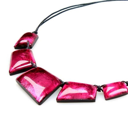 Pink Patchwork Necklace