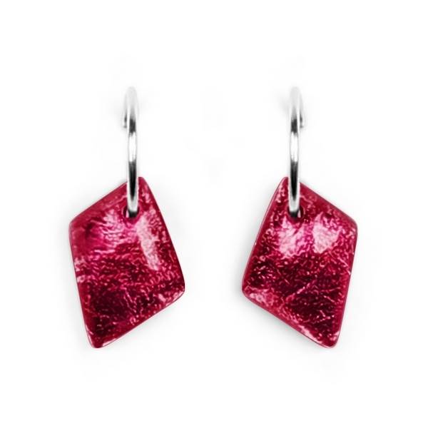 Pink Patchwork Creole Earrings | The Jewellery Stop