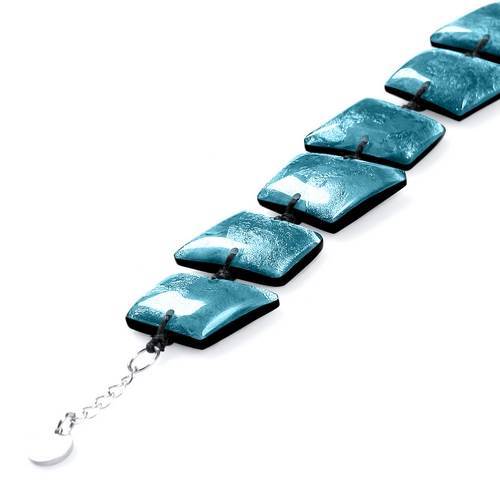 Aqua Patchwork Bracelet