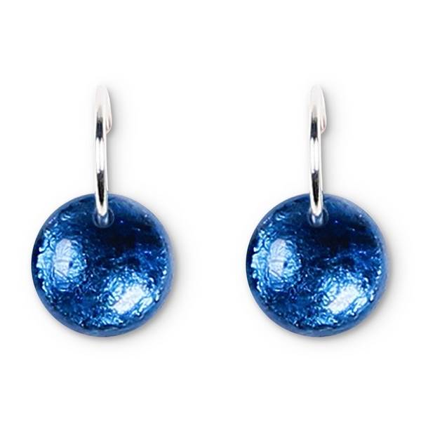 Navy Antique Circles Creole Earrings | The Jewellery Stop