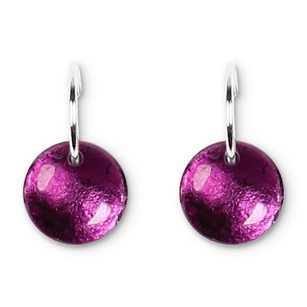Purple Antique Circles Creole Earrings | The Jewellery Stop