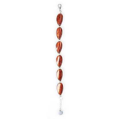 Amber Curved Leaf Bracelet | The Jewellery Stop