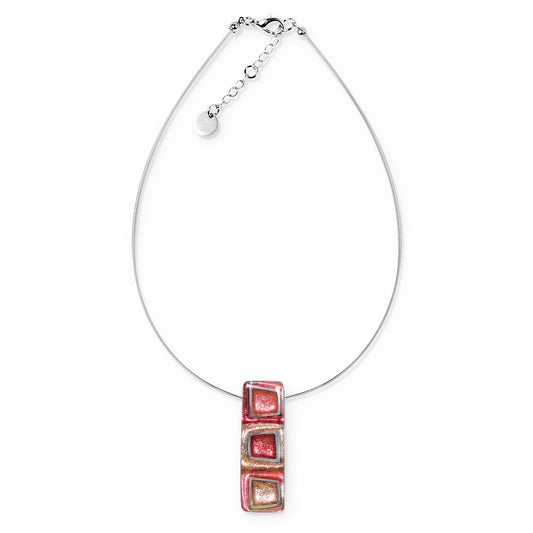 Rose Irregular Squares Pendant | The Jewellery Stop