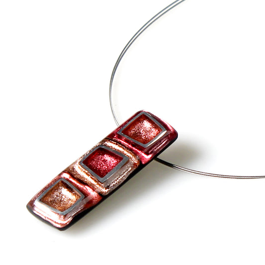 Rose Irregular Squares Pendant | The Jewellery Stop