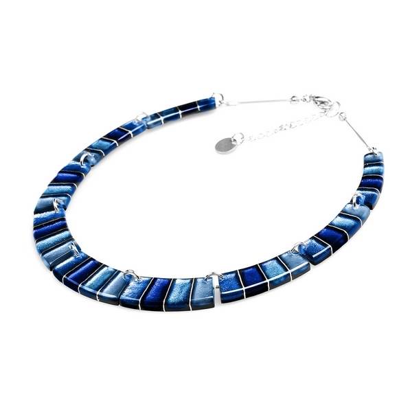 Cobalt Classic Stripes Necklace