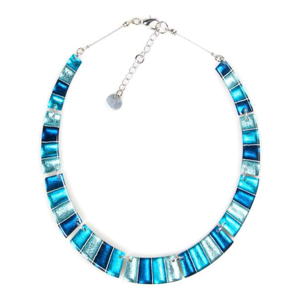 Teal Classic Stripes Necklace