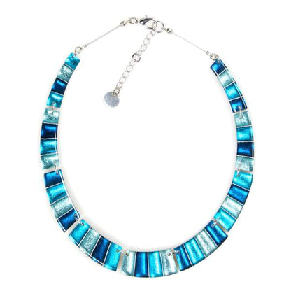 Teal Classic Stripes Necklace