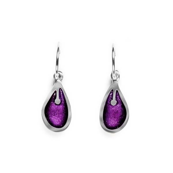 Purple Calachuchi Creole Earrings | The Jewellery Stop