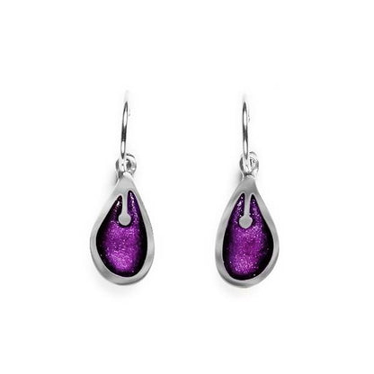 Purple Calachuchi Creole Earrings | The Jewellery Stop