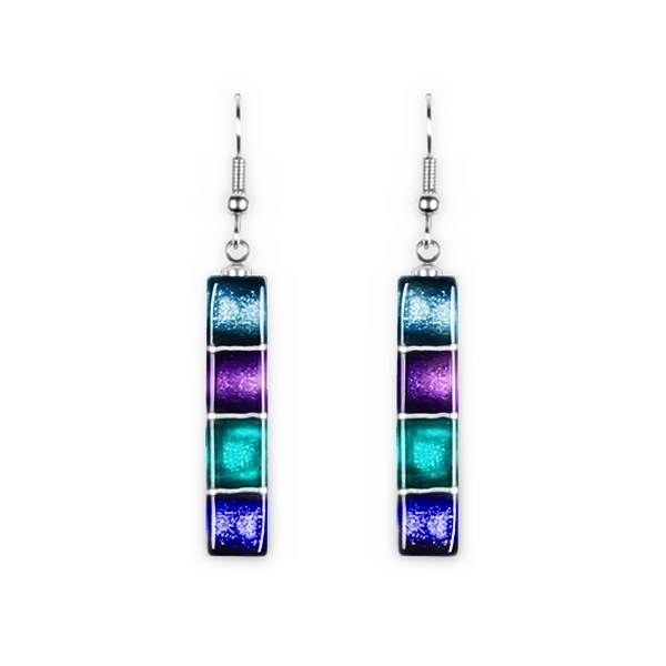 Peacock Classic Stripes Fish Hook Earrings | The Jewellery Stop